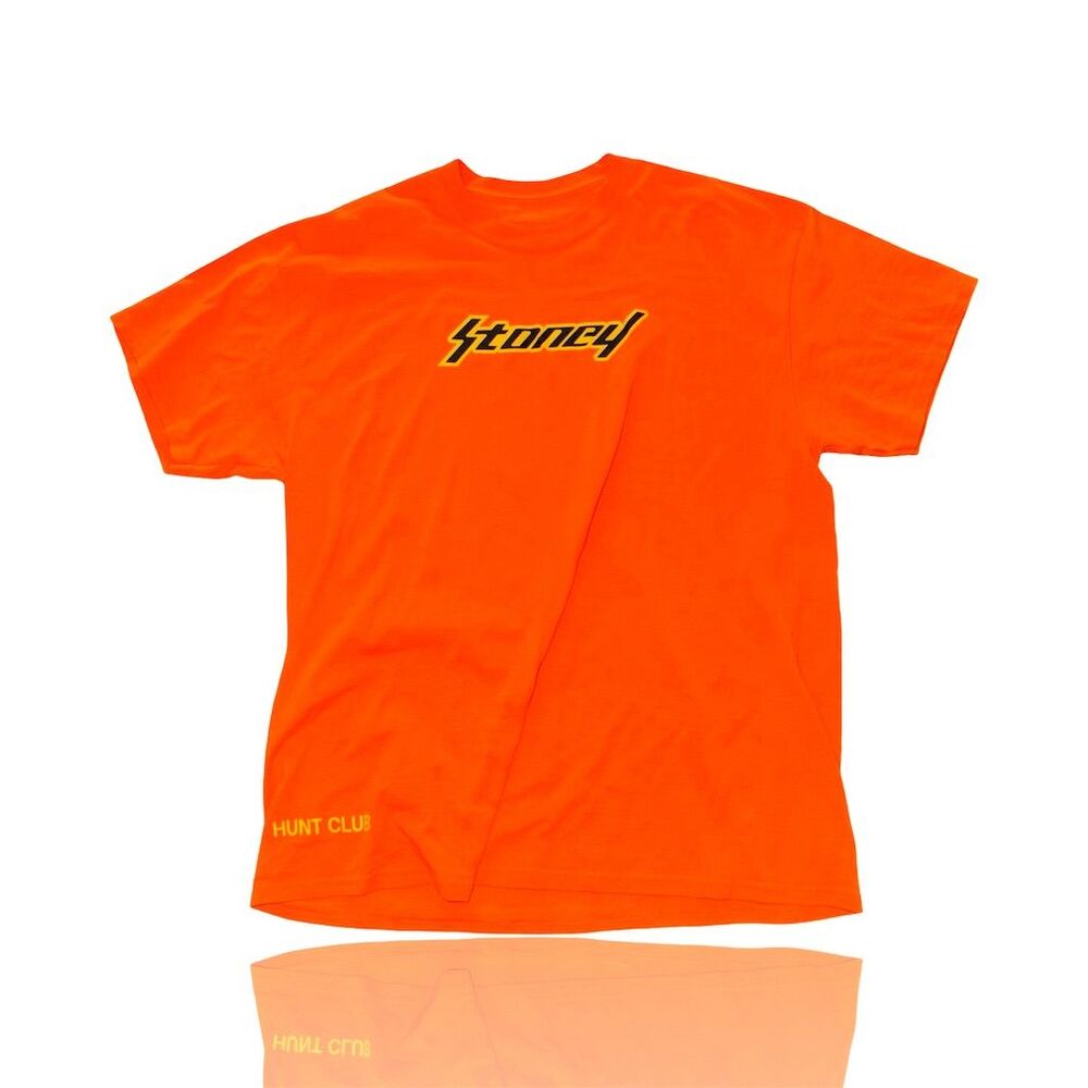 Post Malone Stoney Hunt Club Orange Graphic Tee: Beerbongs and Bentleys